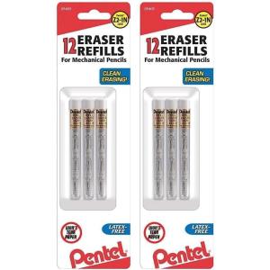image:imagePentel 399683 Refill Erasers White 12Pack Z21NTube12 Count Pack of 2
