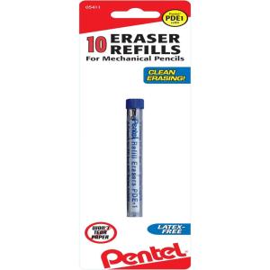 image:imagePentel PDE1BP2 Refill Eraser for AL Ax and PD Pencil Series 5 Pieces Per Tube 2X Tubes White5 Count Pack of 1