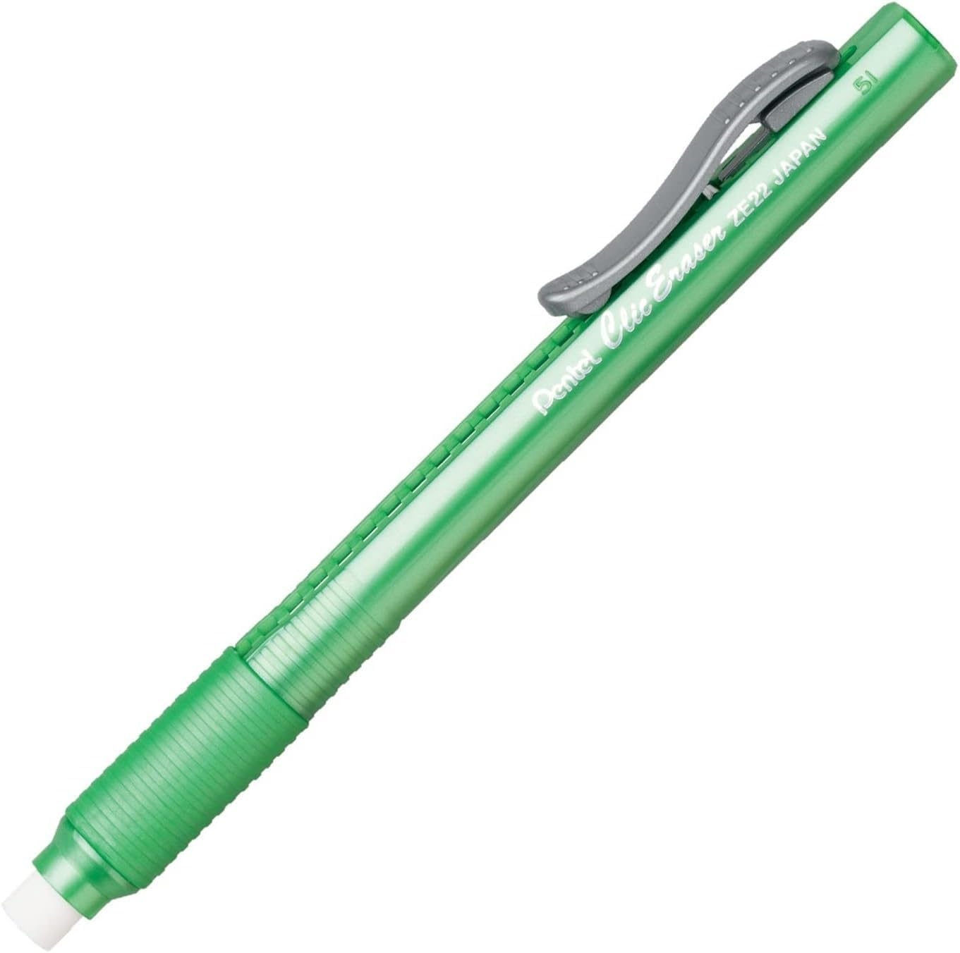 image:imagePentel Clic Retractable Eraser Assorted Colored Pen Style Grip Erasers Pack of 77 Count Pack of 1