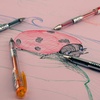 image:imagePentel Arts Slicci Extra Fine Gel Pen Black Ink 2Pack BG202BP2AOrange