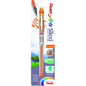 image:imagePentel Arts Slicci Extra Fine Gel Pen Black Ink 2Pack BG202BP2AOrange