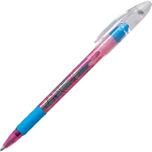 image:imagePentel Krazy POP Beauty Beauty Iridescent Gel Pen 10mm Bold Line Pink amp Metallic Blue Ink Box of 12 K91DCP