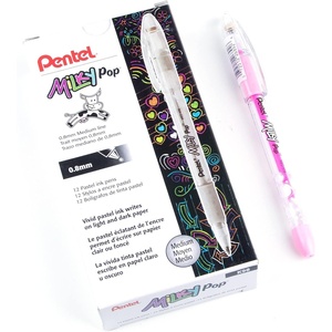 image:imagePentel Milky Pop Pastel Gel Pen 08mm Medium Line White Ink  K98WPink