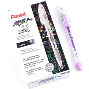 image:imagePentel Milky Pop Pastel Gel Pen 08mm Medium Line White Ink  K98WViolet