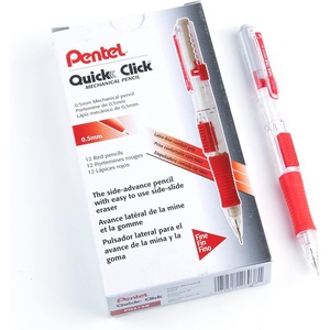 image:imagePentel QUICK CLICK Mechanical Pencil 07mm Green Barrel Box of 12 Pencils PD217DRed