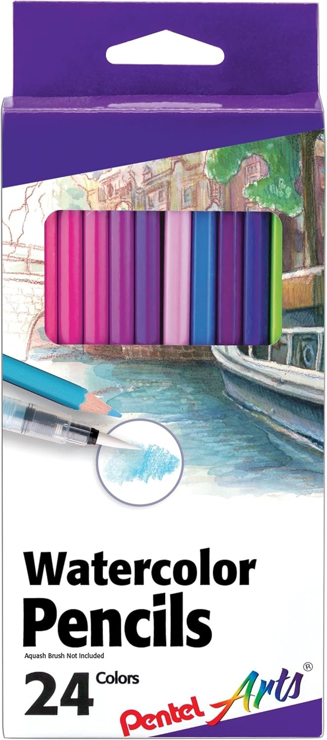 image:imagePentel Arts Watercolor Pencils 24 Package Assorted CB924Watercolor Pencil