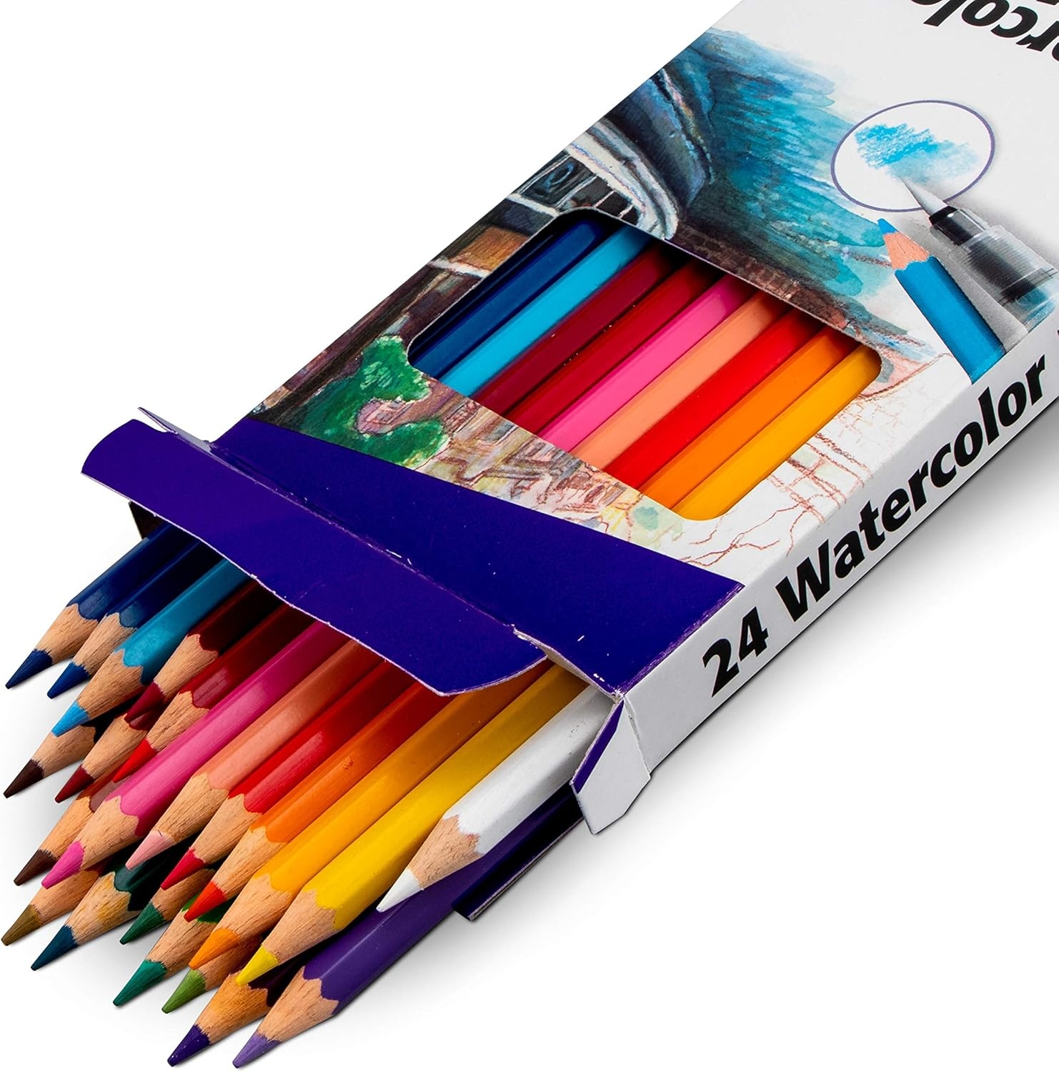 image:imagePentel Arts Watercolor Pencils 24 Package Assorted CB924Watercolor Pencil