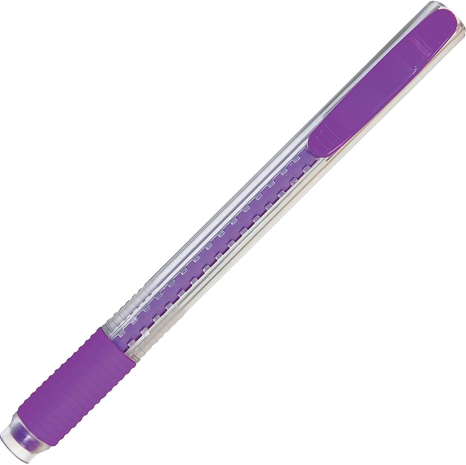 image:imagePentel Clic Retractable Eraser with Grip Assorted Barrel Colors ZE21BP3M Pack of 3Assorted Mix