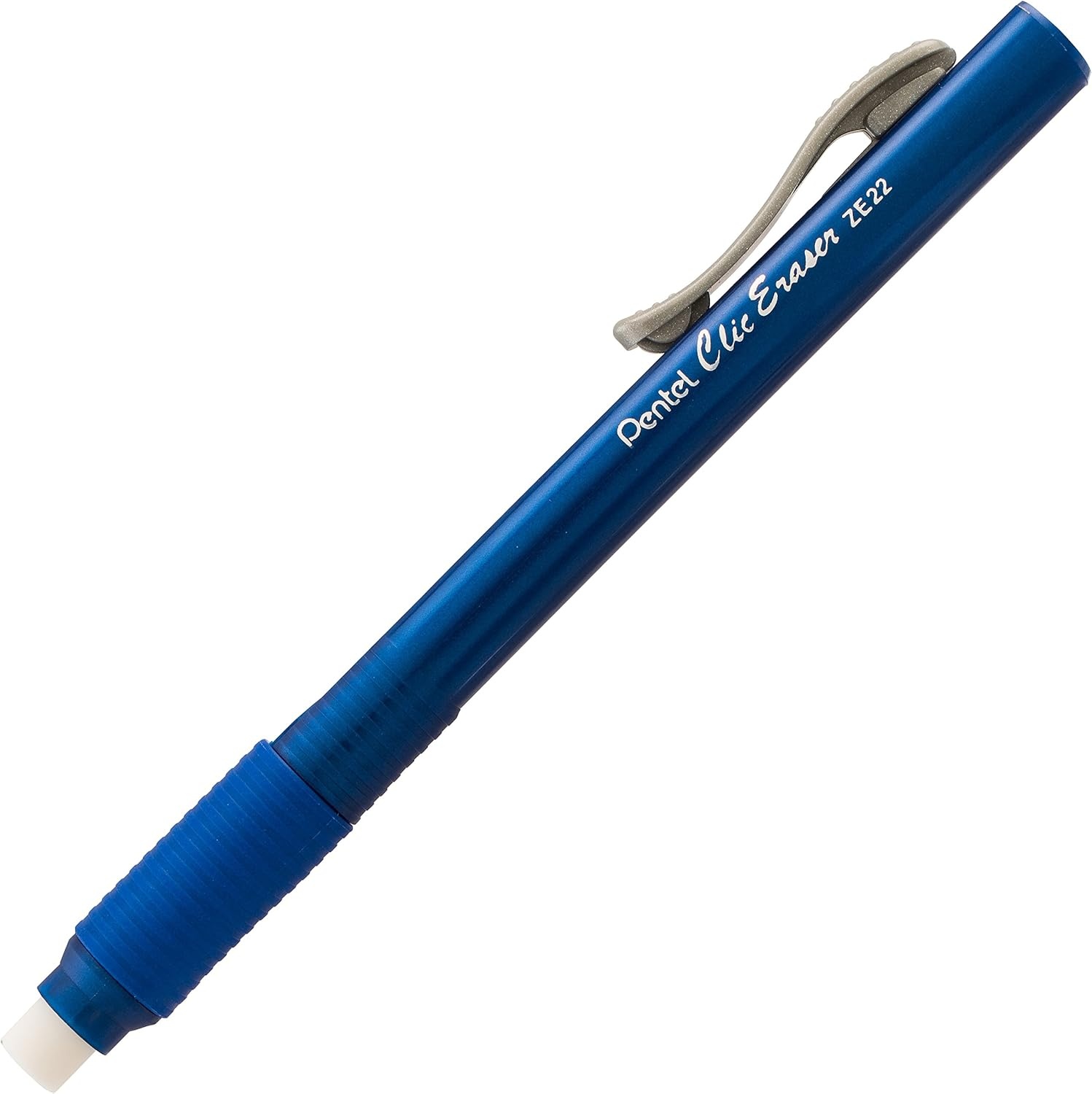 image:imagePentel Clic Retractable Eraser with Grip Assorted Barrel Colors ZE21BP3M Pack of 3Multicolor