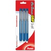image:imagePentel Clic Retractable Eraser with Grip Assorted Barrel Colors ZE21BP3M Pack of 3Black  Blue