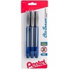 image:imagePentel Clic Retractable Eraser with Grip Assorted Barrel Colors ZE21BP3M Pack of 3Black  Blue