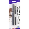 image:imagePentel Arts Pocket Brush Pigment Ink Pen wRefills  1 Pocket Brush Pen 2 Pigment Ink Refills  Sepia GFKP3BPSP Black