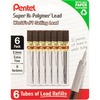 image:imagePentel Super HiPolymer Lead Refills 03 mm HB 72 Pieces 12 pcs per tube 6 tubesH