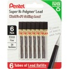 image:imagePentel Super HiPolymer Lead Refills 05 mm 2H 72 Pieces 12 pcs per tube 6 tubes2H