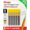 image:imagePentel Super HiPolymer Lead Refills 09 mm B 90 Pieces 15 pcs per tube 6 tubesB