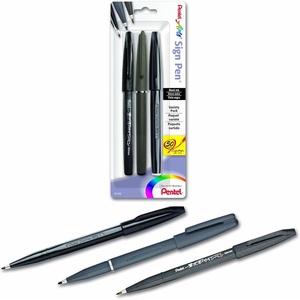 image:imagePentel Arts Sign Pen Assorted Styles 3PK