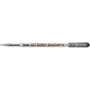 image:imagePentel Gel Roller for Fabric 10mm Bold Lines Permanent Black Ink Box of 12 BN15ABlack