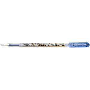 image:imagePentel Gel Roller for Fabric 10mm Bold Lines Permanent Black Ink Box of 12 BN15ABlue