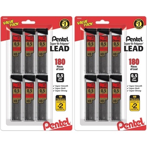 image:imagePentel Super HiPolymer Refills 05 mm Fine HB 180 Pieces of Lead C25BPHB66 Count Pack of 2