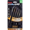 image:imagePentel EnerGel Kuro Retractable Liquid Gel Pen Shades of Black 07mm tip Assorted black ink Pack of 5 pens BL437PF5MAPack of 1