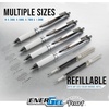image:imagePentel EnerGel RTX Pearl Liquid Gel Pen 05mm Needle Tip Fine Line Black and Blue Ink 14Pk Plastic Box
