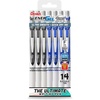 image:imagePentel EnerGel RTX Pearl Liquid Gel Pen 05mm Needle Tip Fine Line Black and Blue Ink 14Pk Plastic Box
