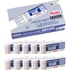 image:imagePentel Arts HiPolymer White Cap Erasers Pack of 10 ZEH02PABP10White