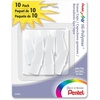 image:imagePentel Arts HiPolymer White Cap Erasers Pack of 10 ZEH02PABP10White