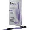 image:imagePentel Champ Mechanical Pencil 07mm Mechanical Pencil Tinted Black Barrel Box of 12 AL17APurple