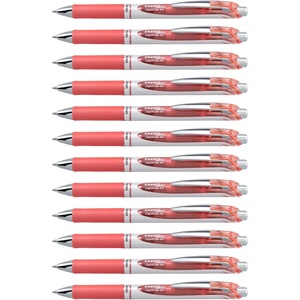 image:imagePentel EnerGel RTX Retractable Liquid Gel Ink Pen 07mm Medium line Yellow Ink Box of 12 Pens BL77GCoral Pink