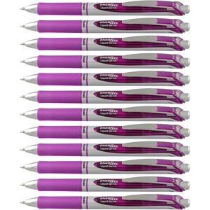 image:imagePentel EnerGel RTX Retractable Liquid Gel Ink Pen 07mm Medium line Yellow Ink Box of 12 Pens BL77GPurple