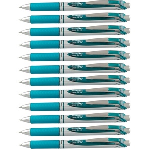 image:imagePentel EnerGel RTX Retractable Liquid Gel Ink Pen 07mm Medium line Yellow Ink Box of 12 Pens BL77GTurquoise Blue