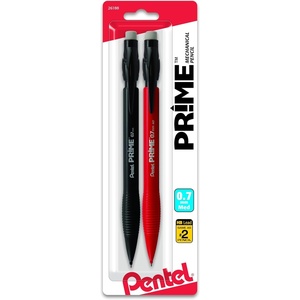 image:imagePentel Prime Mechanical Pencil 07Mm Assorted Barrel Colors Pack of 2 AX7BP22 Count Pack of 1