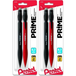 image:imagePentel Prime Mechanical Pencil 07Mm Assorted Barrel Colors Pack of 2 AX7BP22 Count Pack of 2