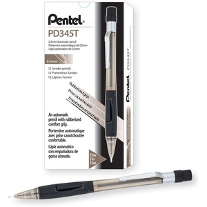 image:imagePentel Quicker Clicker Automatic Pencil 07mm Lead Size Transparent Blue Barrel Box of 12 PD347TCBlack