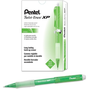 image:imagePentel TwistErase Express Mechanical Pencil 09mm Fashion Color Light Green Barrel Box of 12 QE419KLight Green