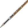image:imagePentel Arts Gel Roller for Fabric 10mm Bold Lines Permanent Black Ink Pack of 2 BN15BP2A