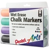 image:imagePentel Arts Wet Erase Chalk Marker Chisel Tip Red Ink Box of 12 SMW26BMixed