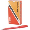 image:imagePentel Sign Pen Stick Porous Point Pen Fine Point Red Barrel Red Ink 12Count S520B