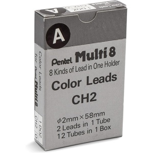 image:imagePentel Arts 8 Colour Pencil Lead Refill Brown 24 Pieces of Lead CH2EBlack