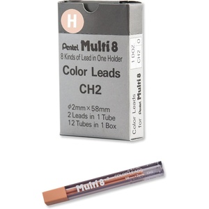 image:imagePentel Arts 8 Colour Pencil Lead Refill Brown 24 Pieces of Lead CH2EPeach