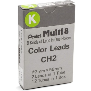 image:imagePentel Arts 8 Colour Pencil Lead Refill Light Green 24 Pieces of Lead CH2K