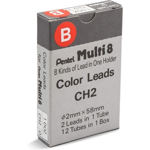 image:imagePentel Arts 8 Colour Pencil Lead Refill Red 24 Pieces of Lead CH2B Blue