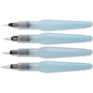 image:imagePentel Arts Aquash Water Brush Assorted Tips Pack of 4 FRHBP4M4 Pack Assorted