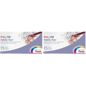 image:imagePentel Arts Fabric Fun Pastel Dye Sticks 15 Color Set PTS1515 Count Pack of 2