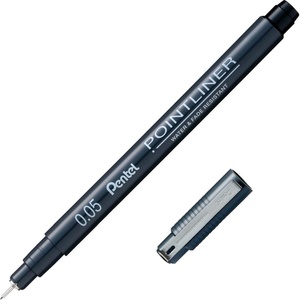 image:imagePentel Arts Pointliner Pen 005mm Black Ink Box of 12 Pens S20P05A