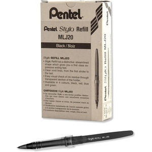 image:imagePentel Arts Tradio Stylo Sketch Pen Refills Black Box of 12 MLJ20A