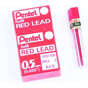 image:imagePentel Lead 05mm Red 12 Leads Per Tube Box of 12 Tubes PPR512 Count Pack of 1