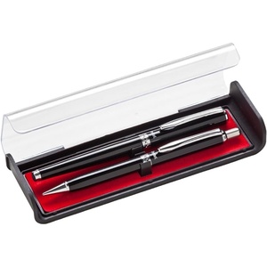 image:imagePentel Libretto Roller Gel Pen and Pencil Set with Gift Box Pen 07mm and Pencil 05mm Black Barrels K6A8AA