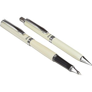 image:imagePentel Libretto Roller Gel Pen and Pencil Set with Gift Box Pen 07mm and Pencil 05mm Cream Barrels K6A8WA